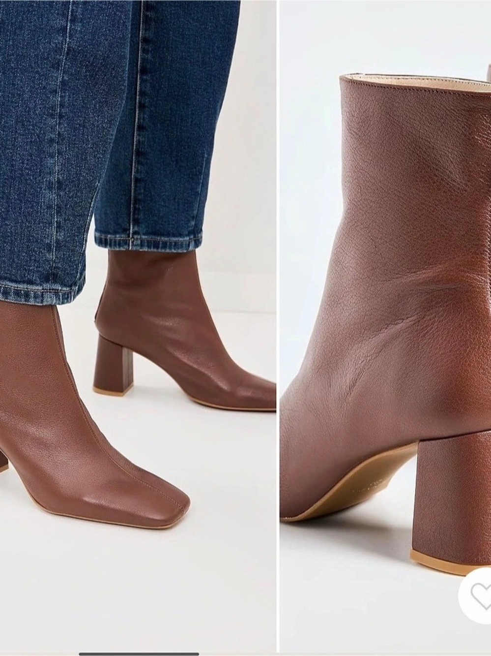 Intentionally Blank Heeled Boots in Brown - Never Worn